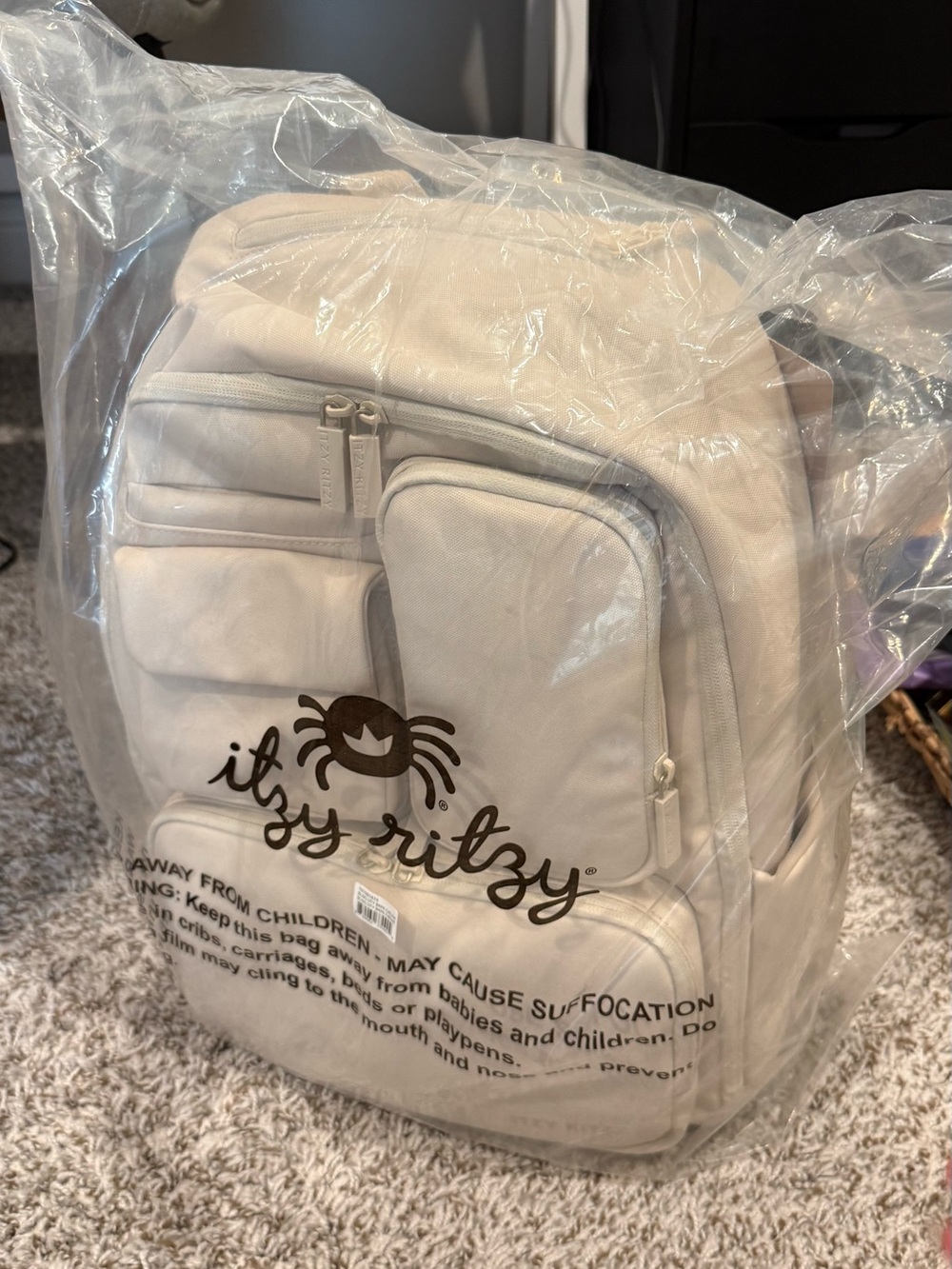 Itzy Ritzy Cream Belong Utility Diaper Backpack